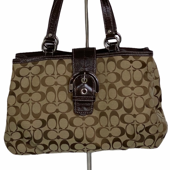 COACH Brown Fabric Tote Medium - Picture 2 of 13